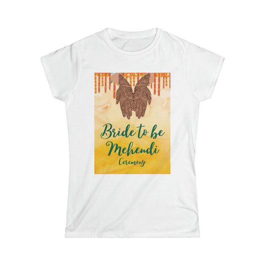 Mehendi Ceremony - Bride to be - front and back tshirt