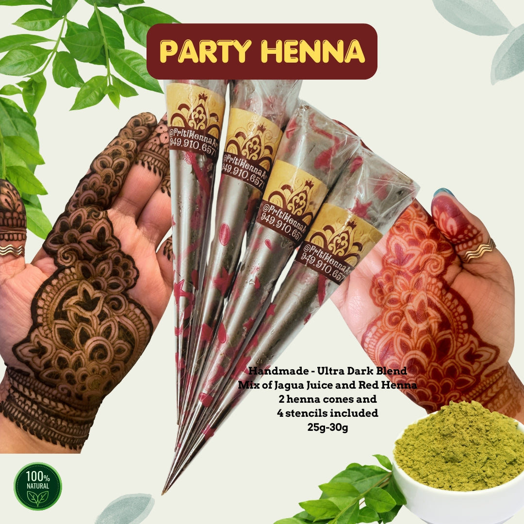 Ultra Dark Blend, 2 Henna cones in a kit. 25-30g each