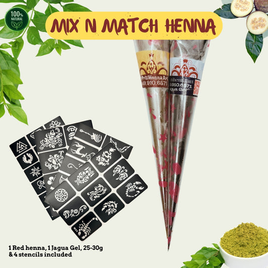 Two in one! 25-30g Mix and Match Henna kit