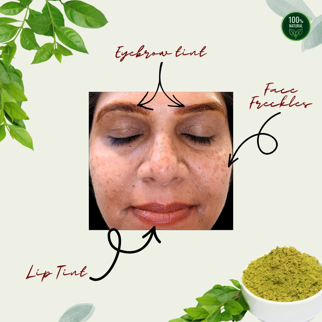 Eye Brows, Face Freckles, and Lip tint henna kit