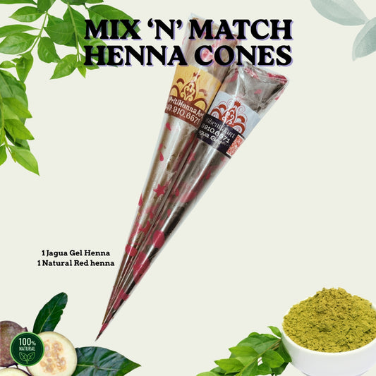 Two in one! 25-30g Mix and Match Henna kit