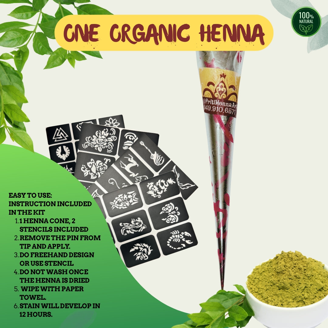 Only one - 25-30g of Natural Henna