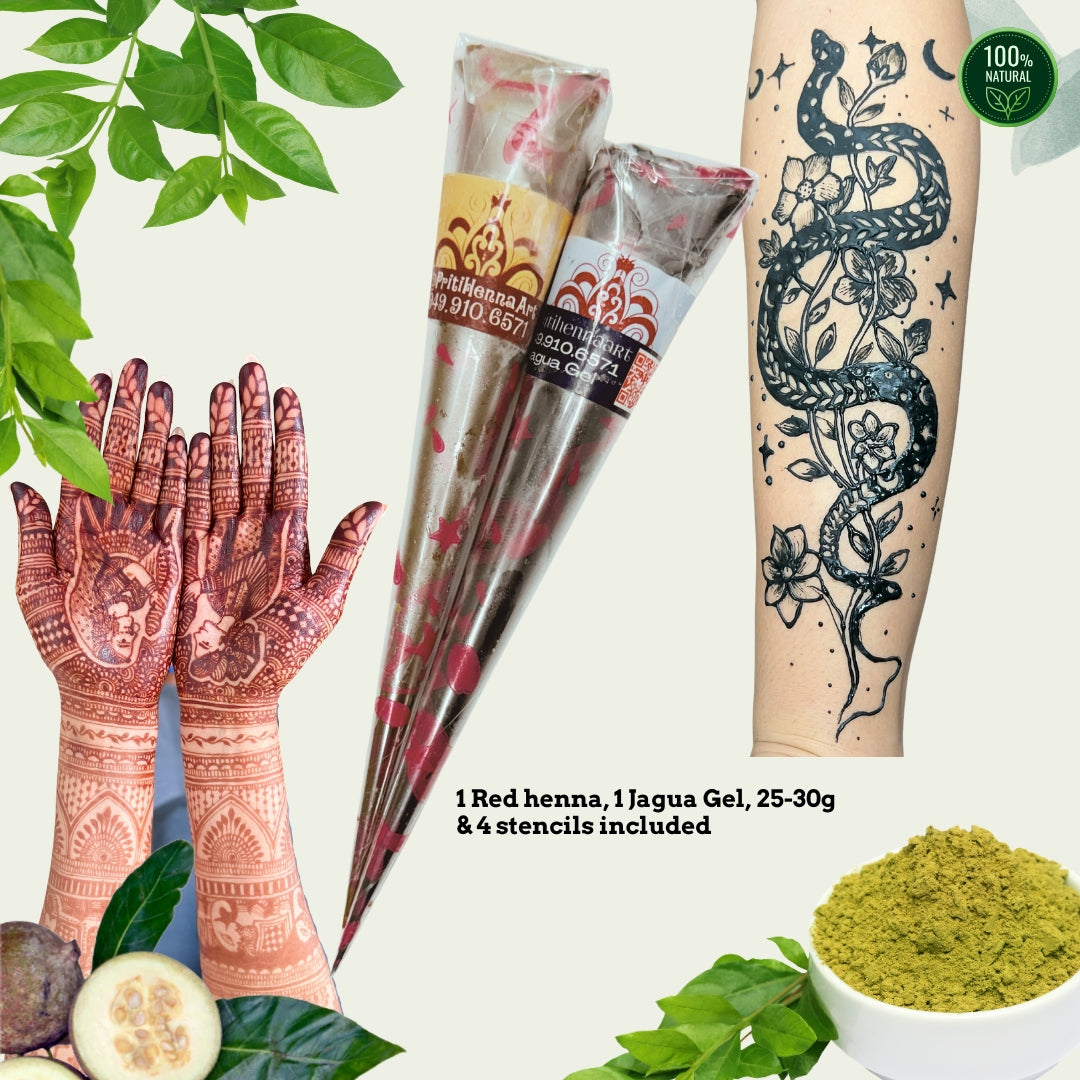 Two in one! 25-30g Mix and Match Henna kit