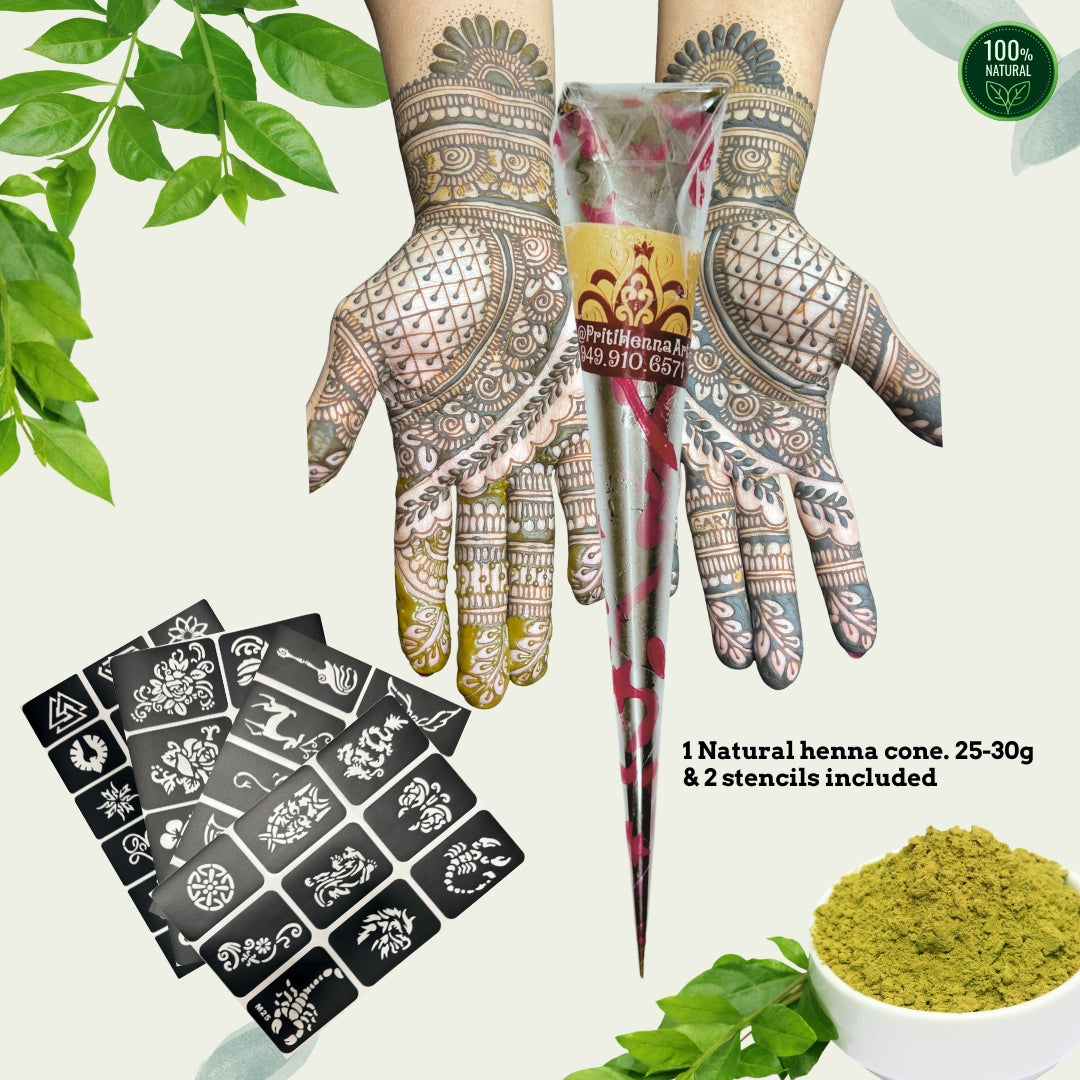 Only one - 25-30g of Natural Henna