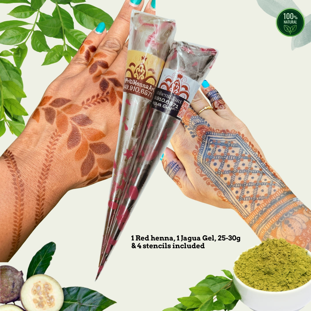 Two in one! 25-30g Mix and Match Henna kit
