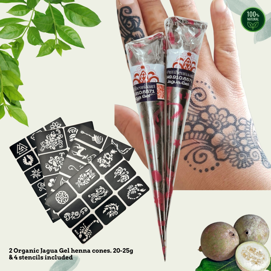 25g - Two Jagua Gel Cones, henna kit