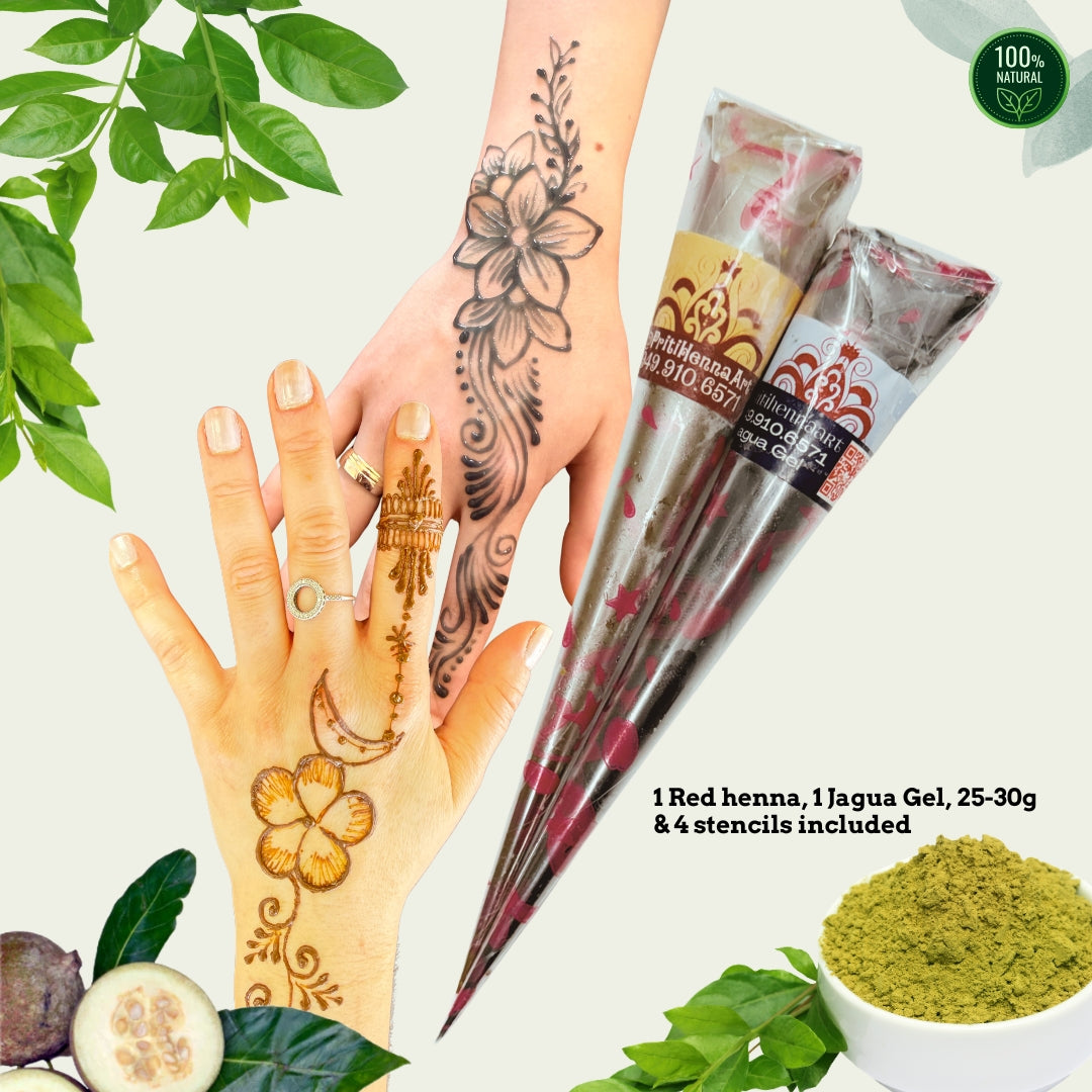 Two in one! 25-30g Mix and Match Henna kit