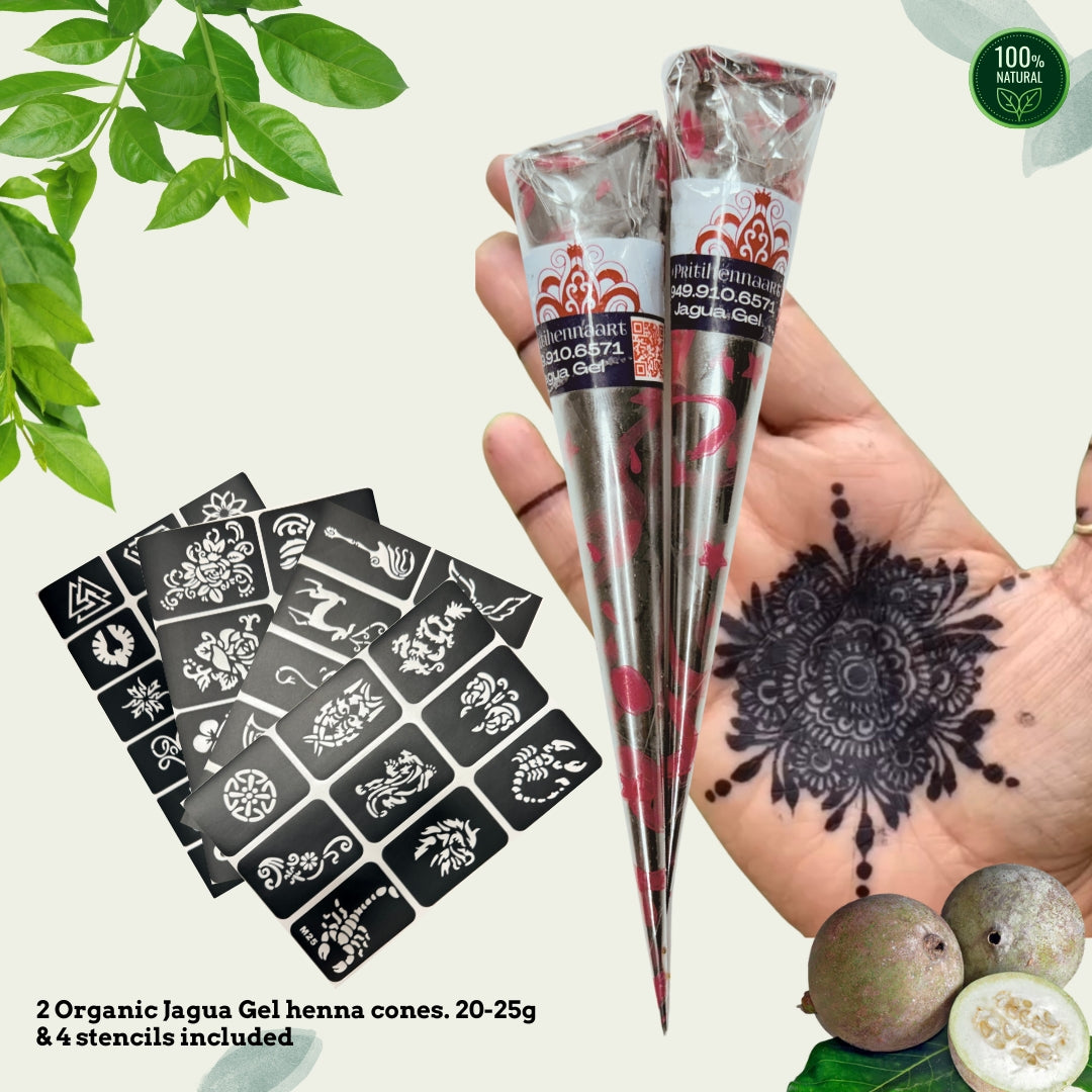 25g - Two Jagua Gel Cones, henna kit