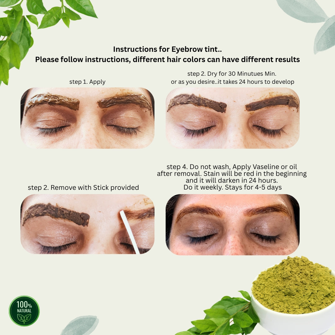 Eye Brows, Face Freckles, and Lip tint henna kit