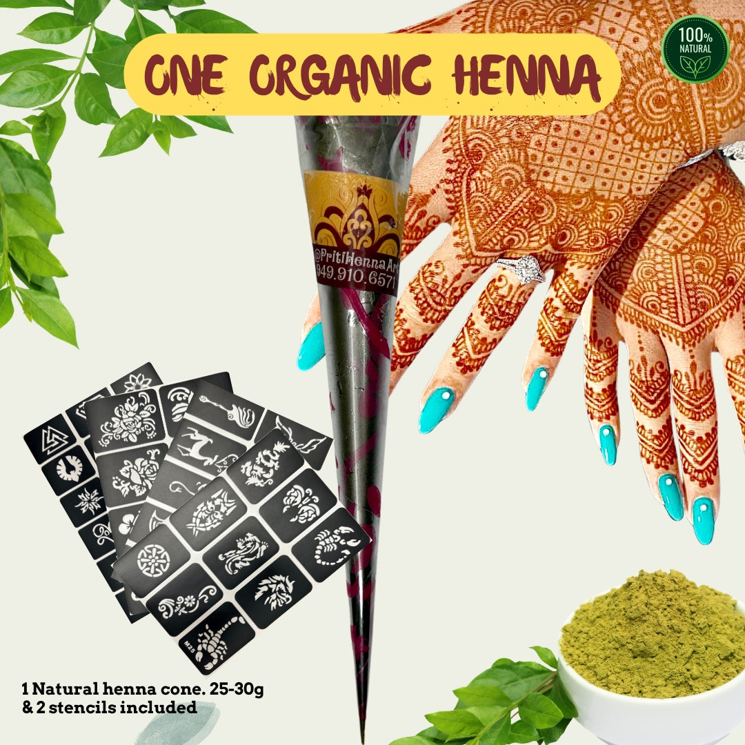 Only one - 25-30g of Natural Henna