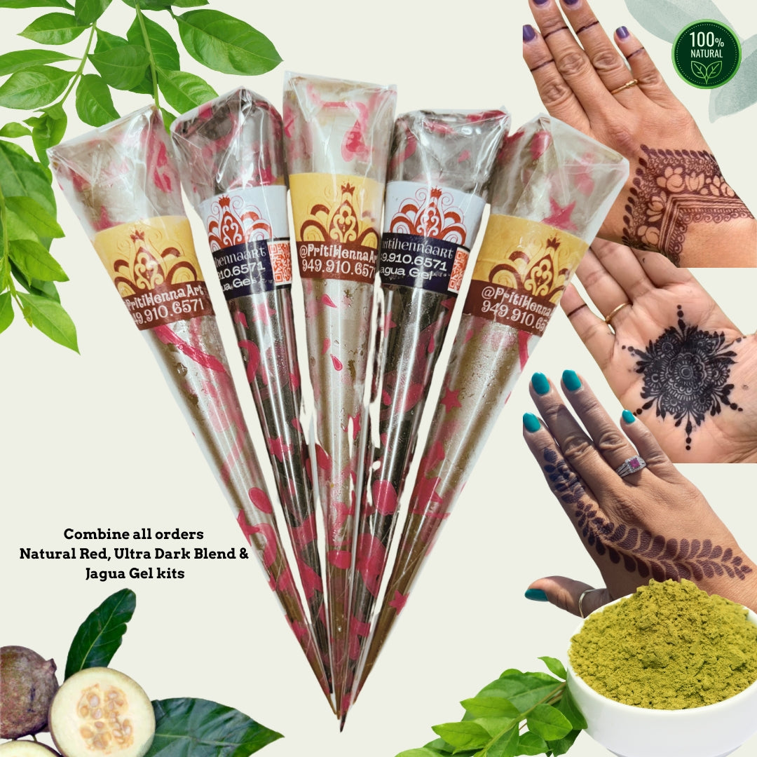 Two in one! 25-30g Mix and Match Henna kit